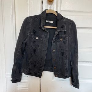 Black denim jacket
